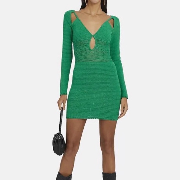 EUC Ronny Kobo Knit Green Mini Dress